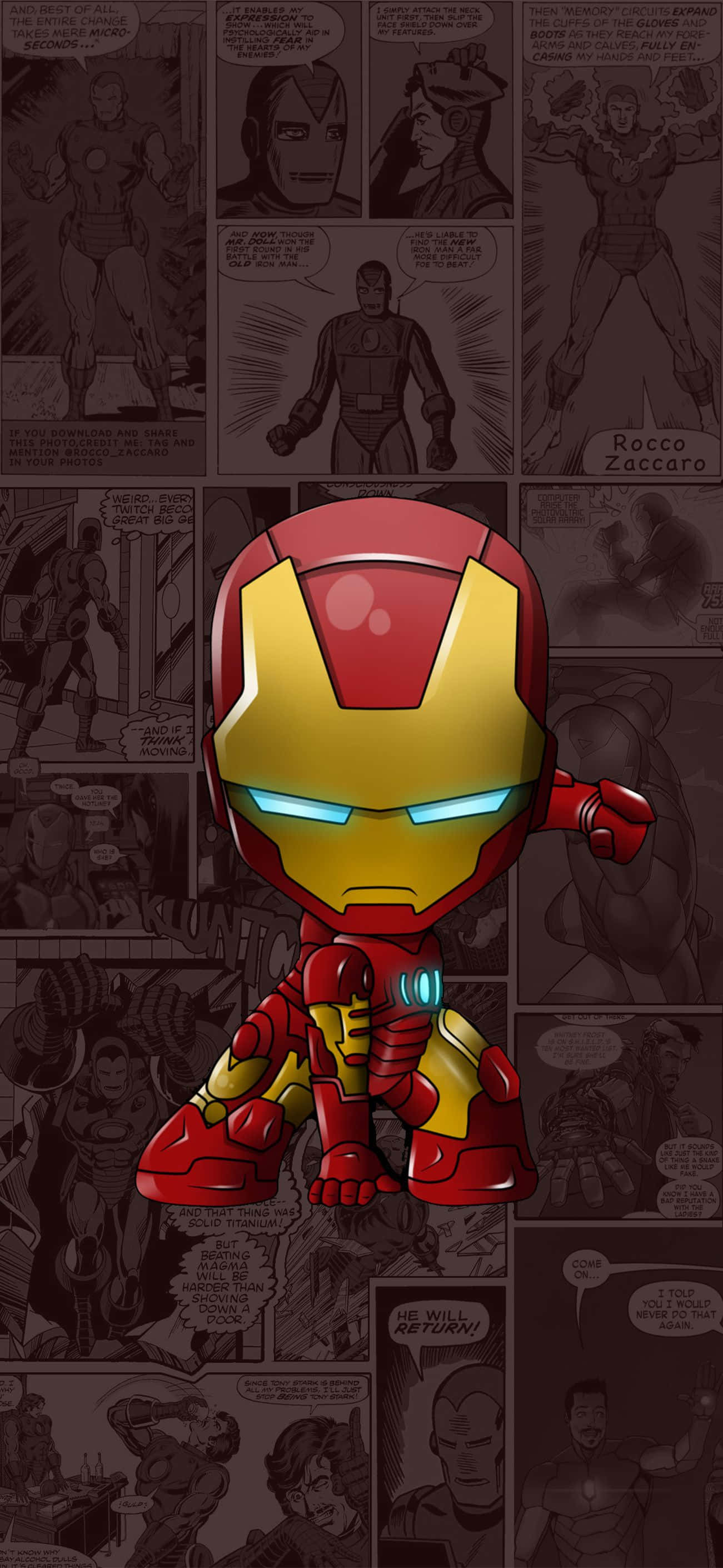 Mini Iron Man til iPhone X Wallpapers