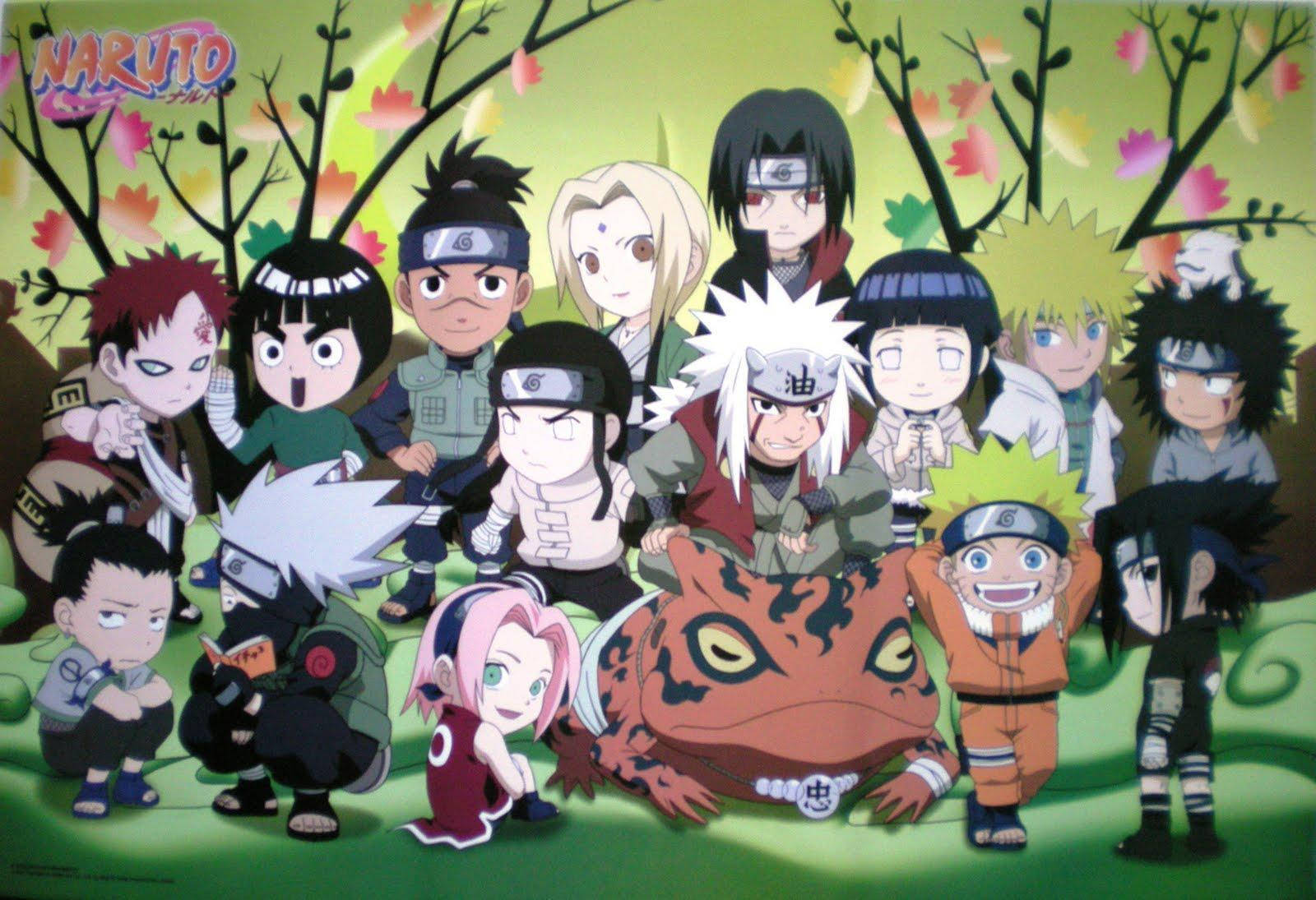 Mini Naruto-figurer Anime Cover Wallpapers