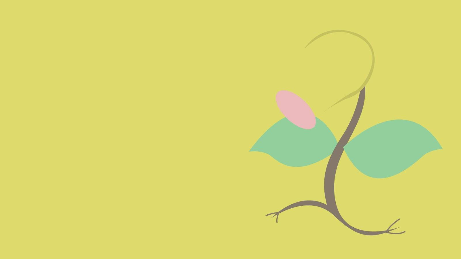 Minimalistisk æstetisk desktop-tegning af Bellsprout Wallpapers