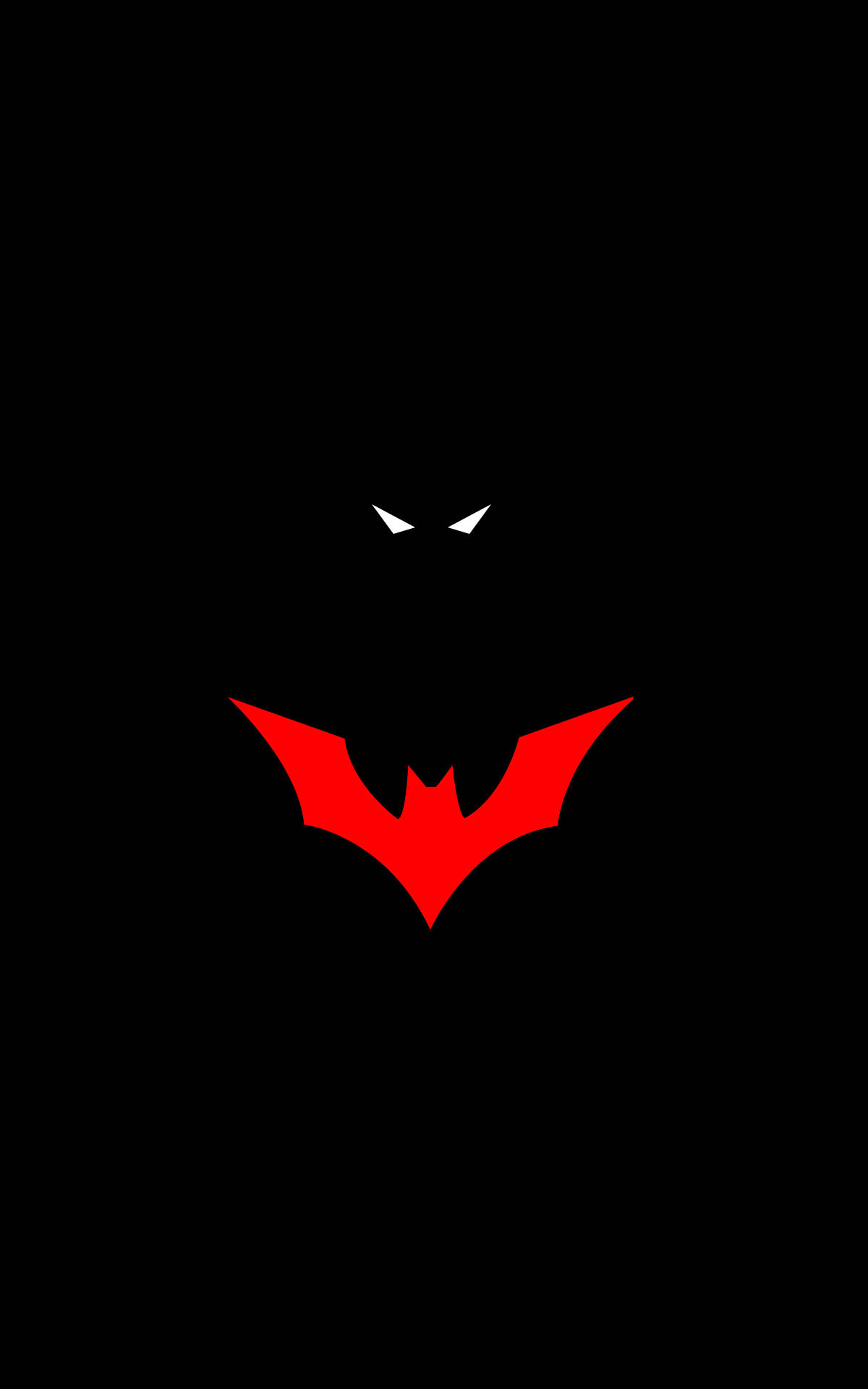 Minimalistisk Batman Symbol Illustration iPhone Wallpapers