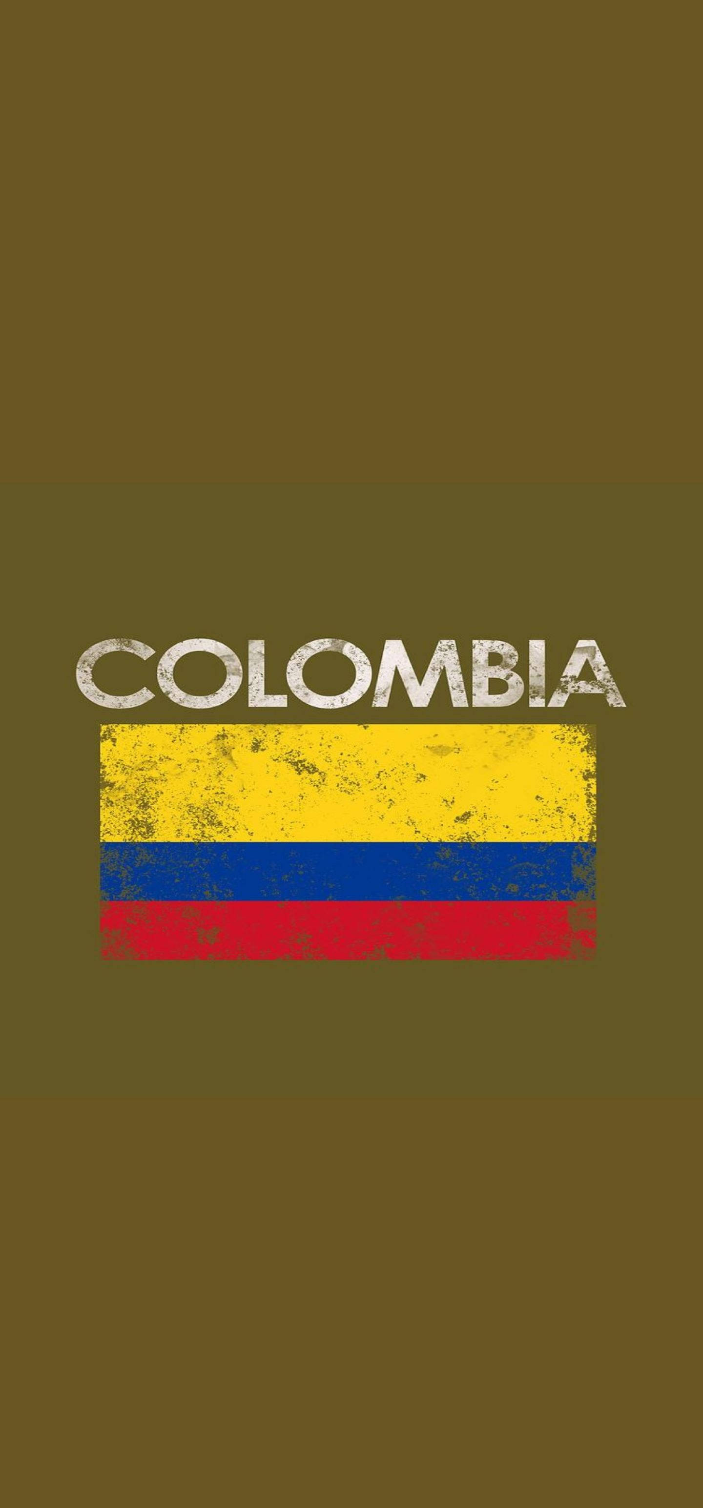 Minimalistisk Colombia Flag Kunst Wallpapers