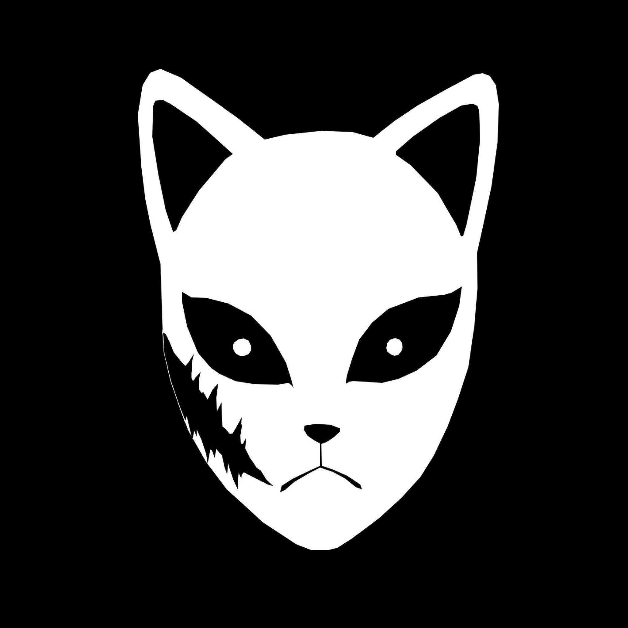 Minimalistisk Demon Slayer Maske Wallpapers