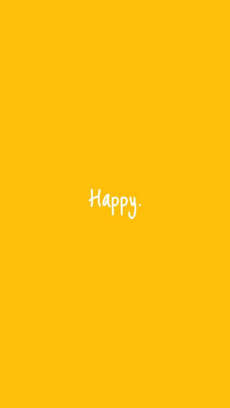Minimalistisk glad sød pastelgul Wallpapers