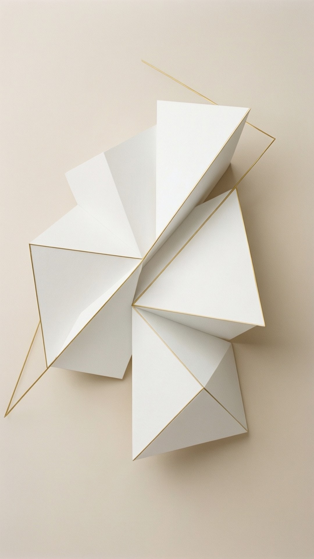 Minimalistisk Guldgeometri Wallpapers