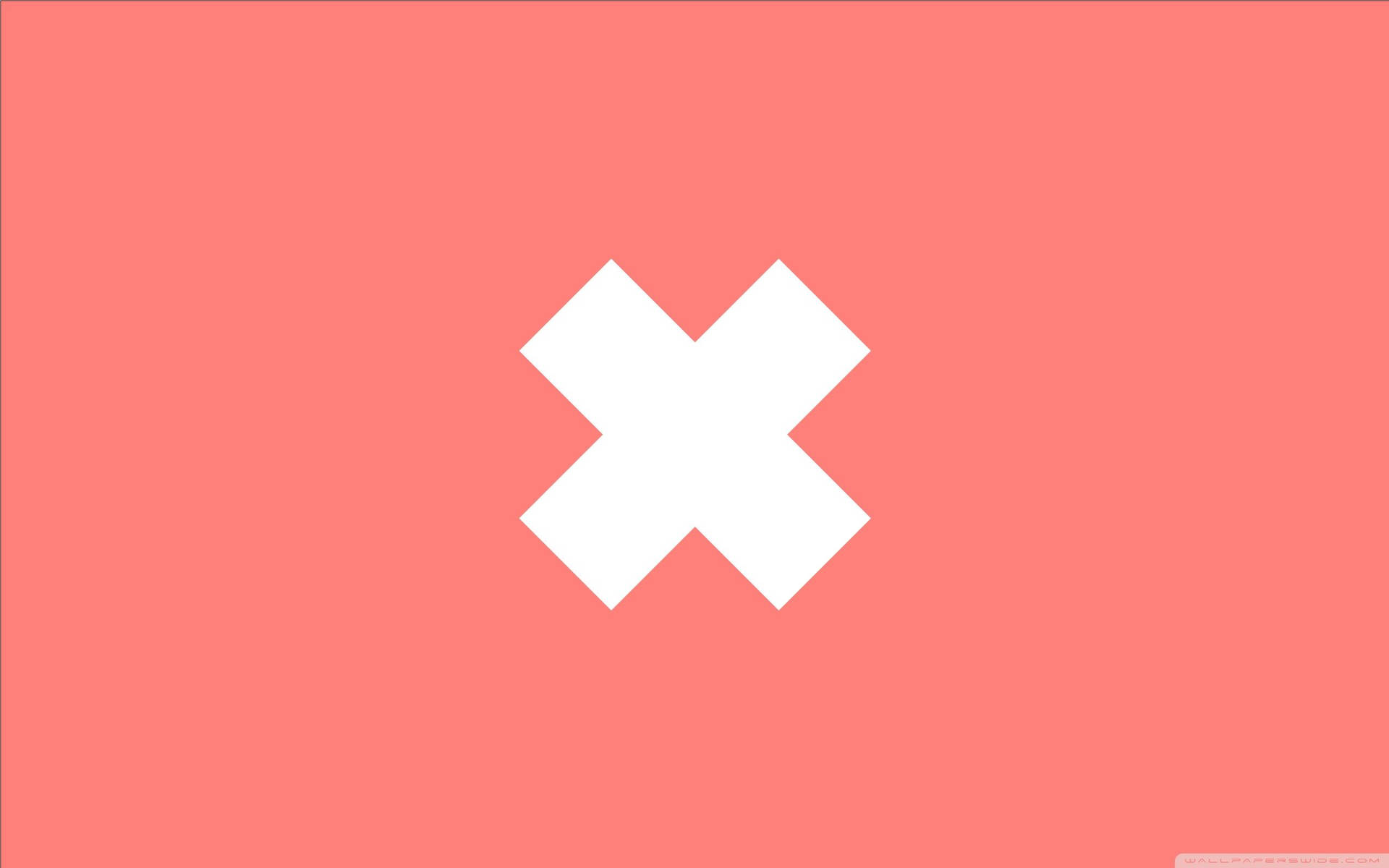 Tegneserie hvid X minimalistisk wallpaper — Minimalistisk Wallpapers