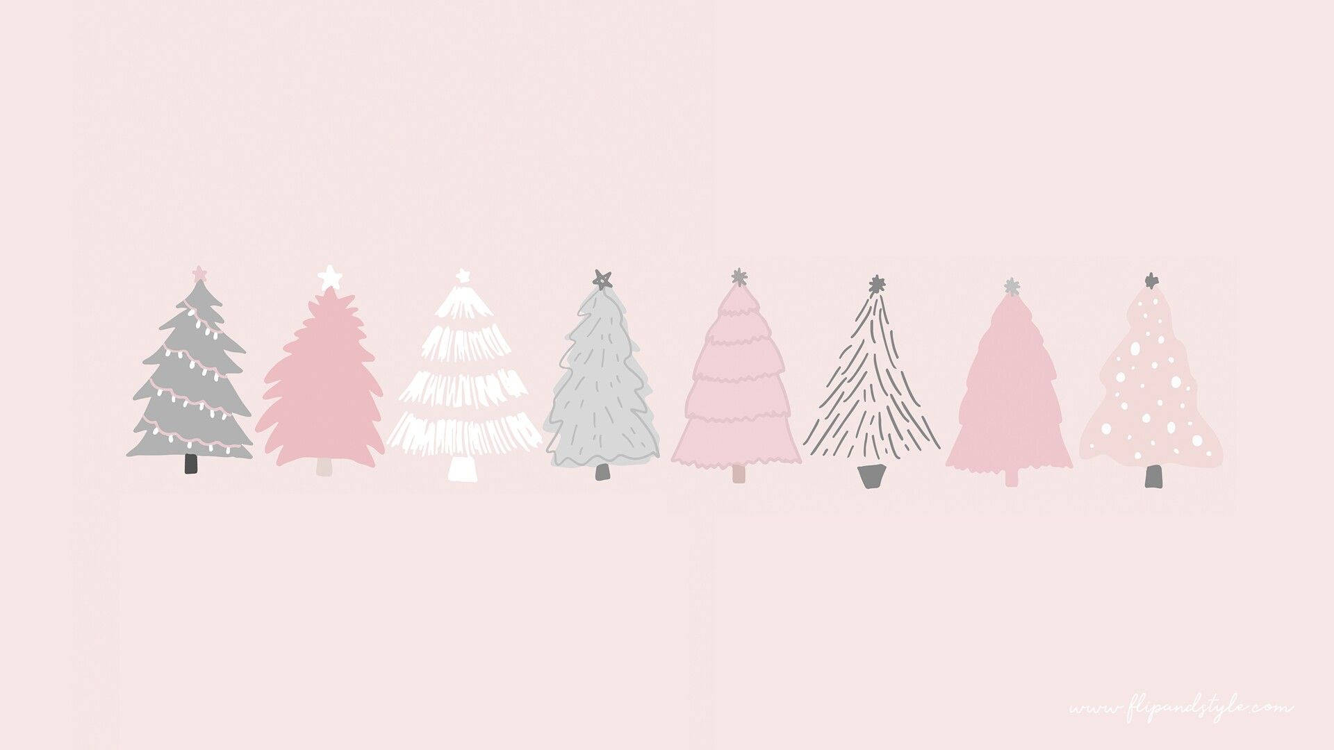 Minimalistisk julekradseri juletræer Wallpapers