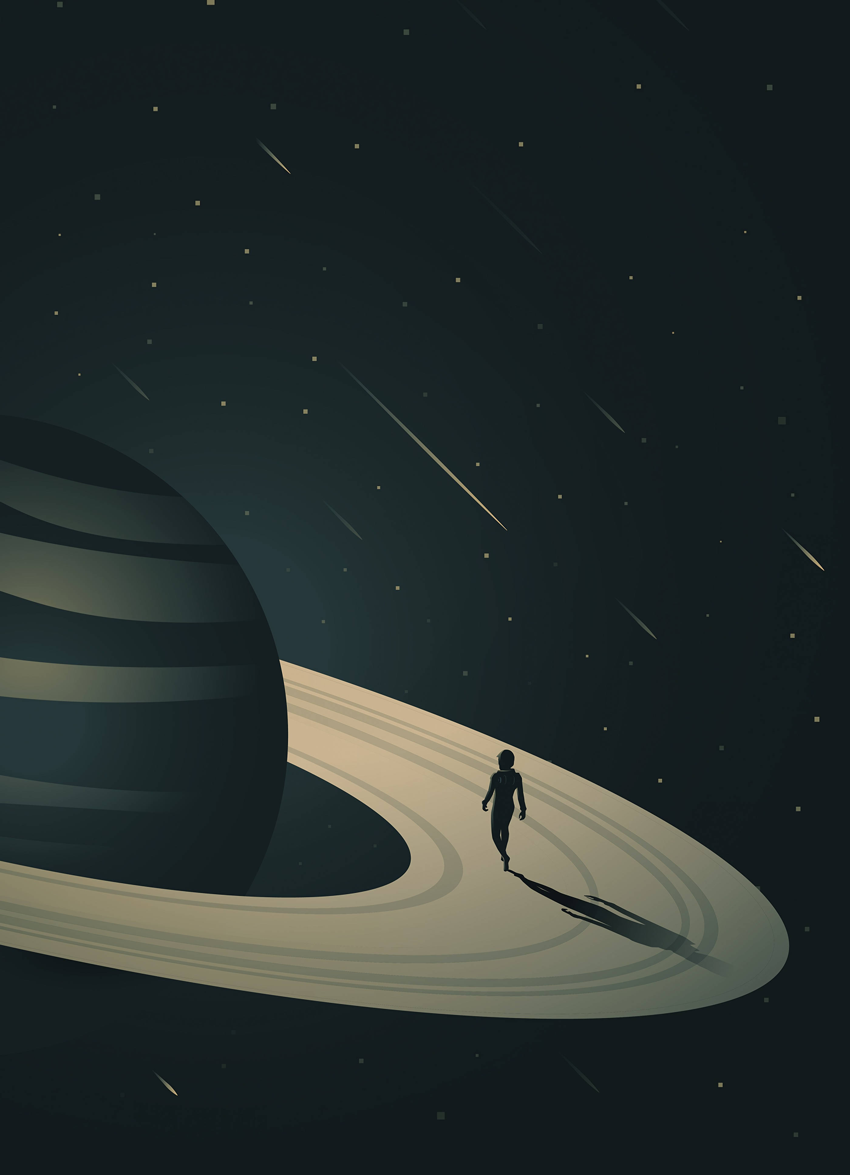 Minimalistisk Jupiter tegneserie Wallpapers