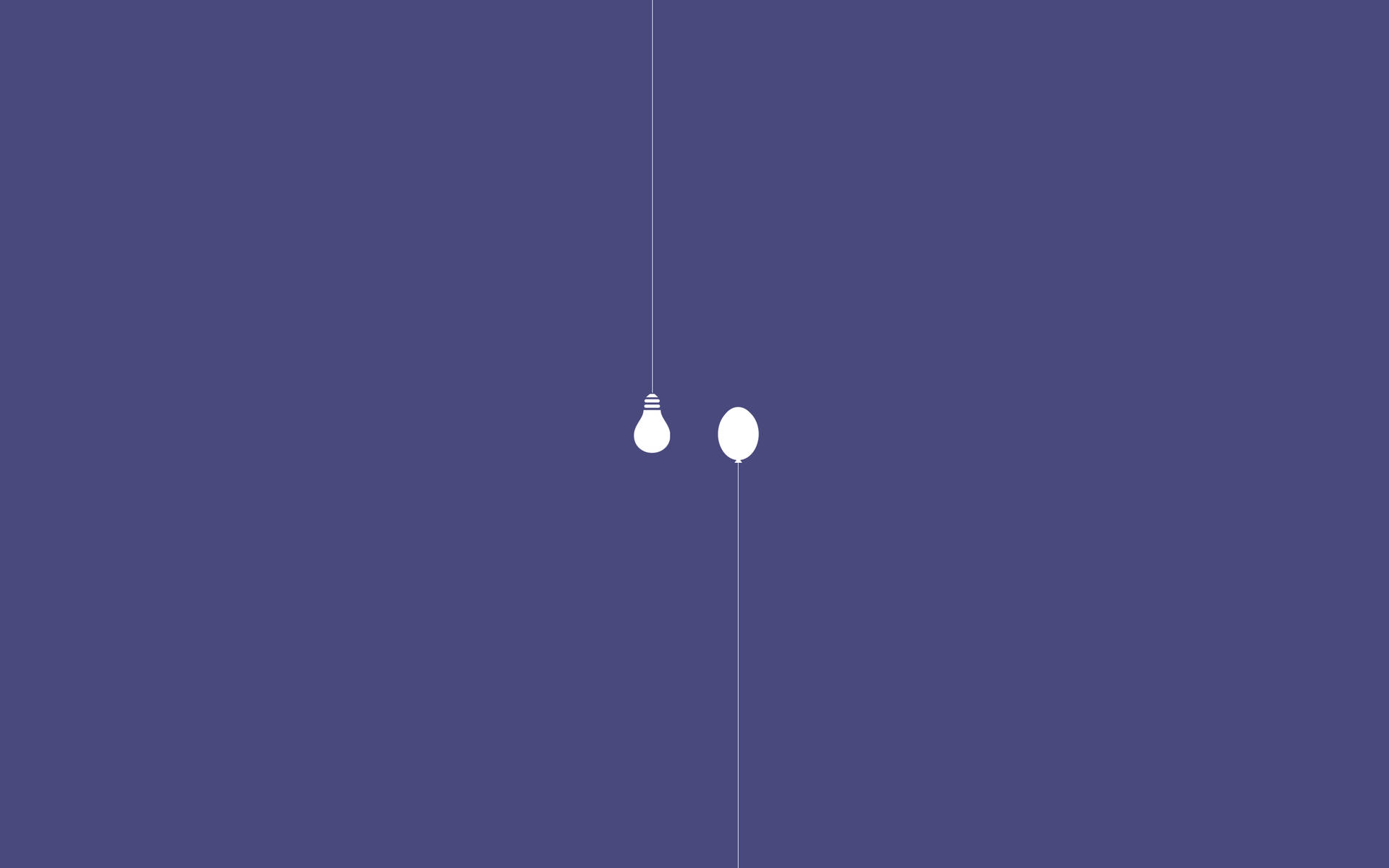 Pære og ballon minimalistisk wallpaper — Minimalistisk Wallpapers