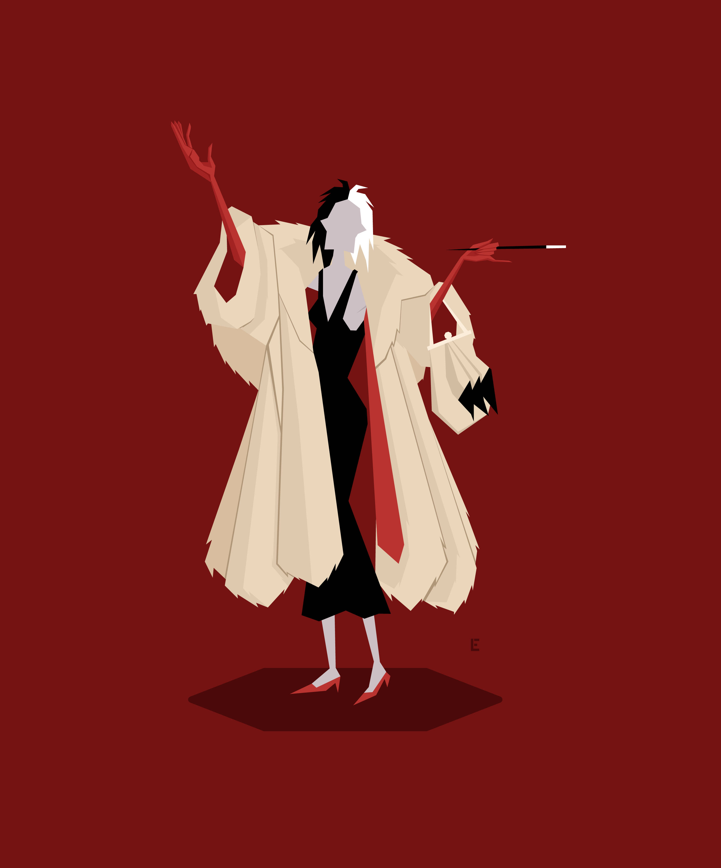 Minimalistisk Kunst Cruella Wallpapers
