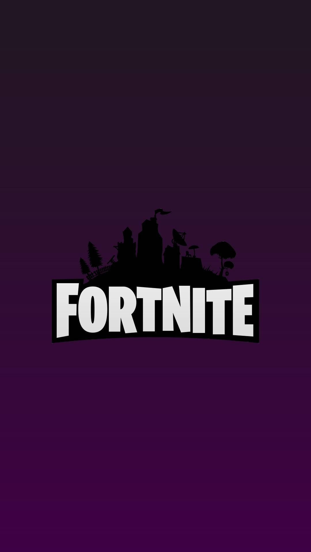 Fortnite-logo på lilla baggrund tapet — Fortnite Wallpapers