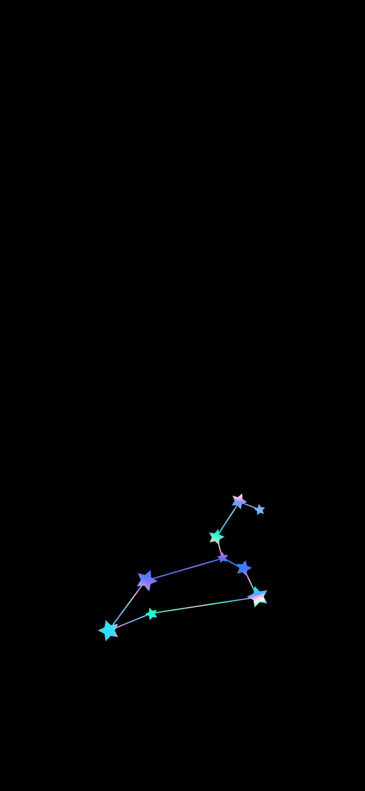 Minimalistisk Løve-stjernebillede i Sort Wallpapers