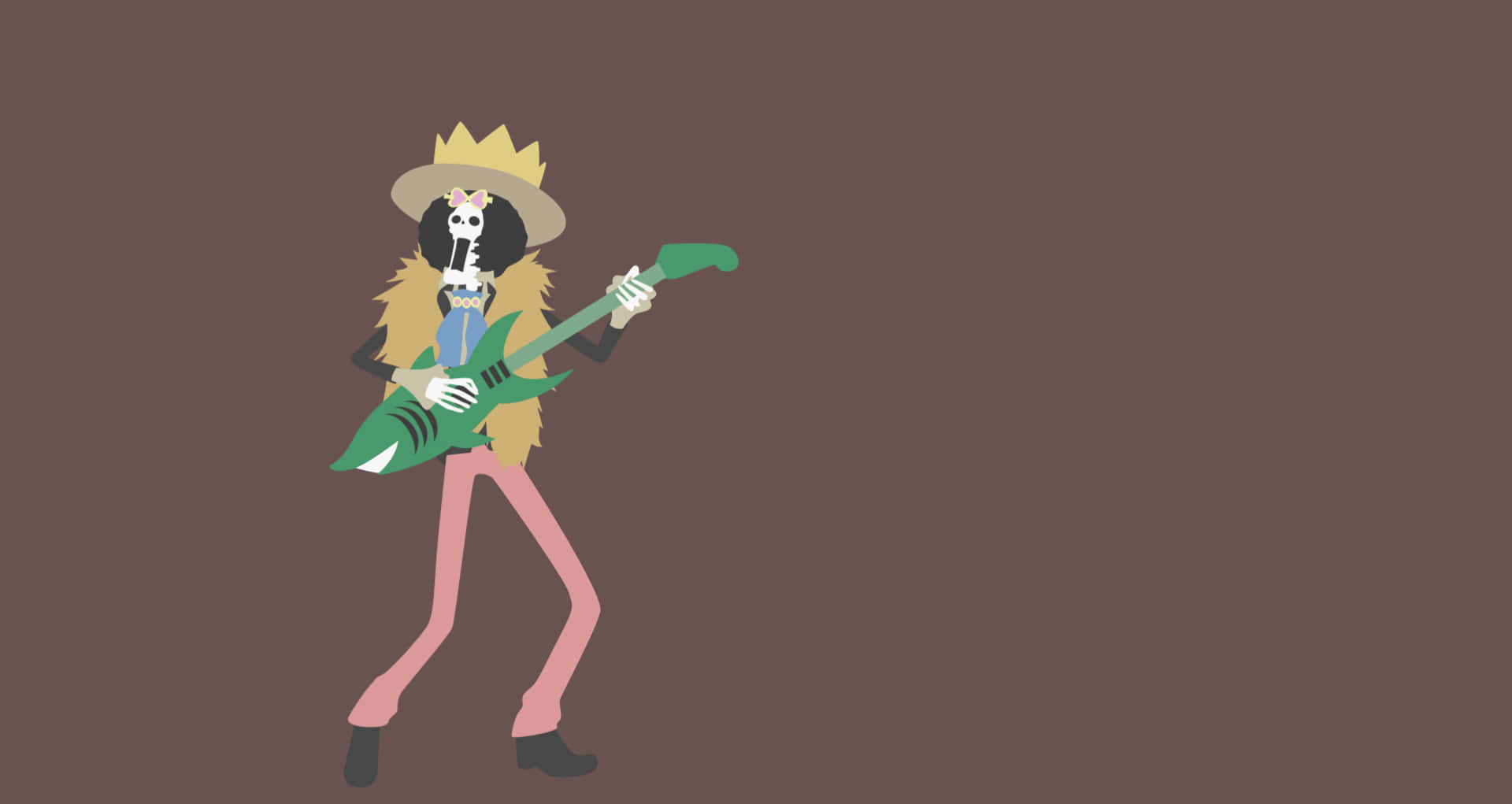 Minimalistisk One Piece Soul King Brook Wallpapers