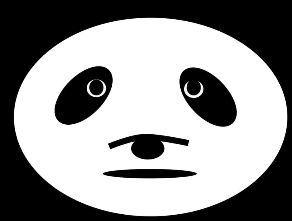 Minimalistisk pandaansigt grafik Wallpapers