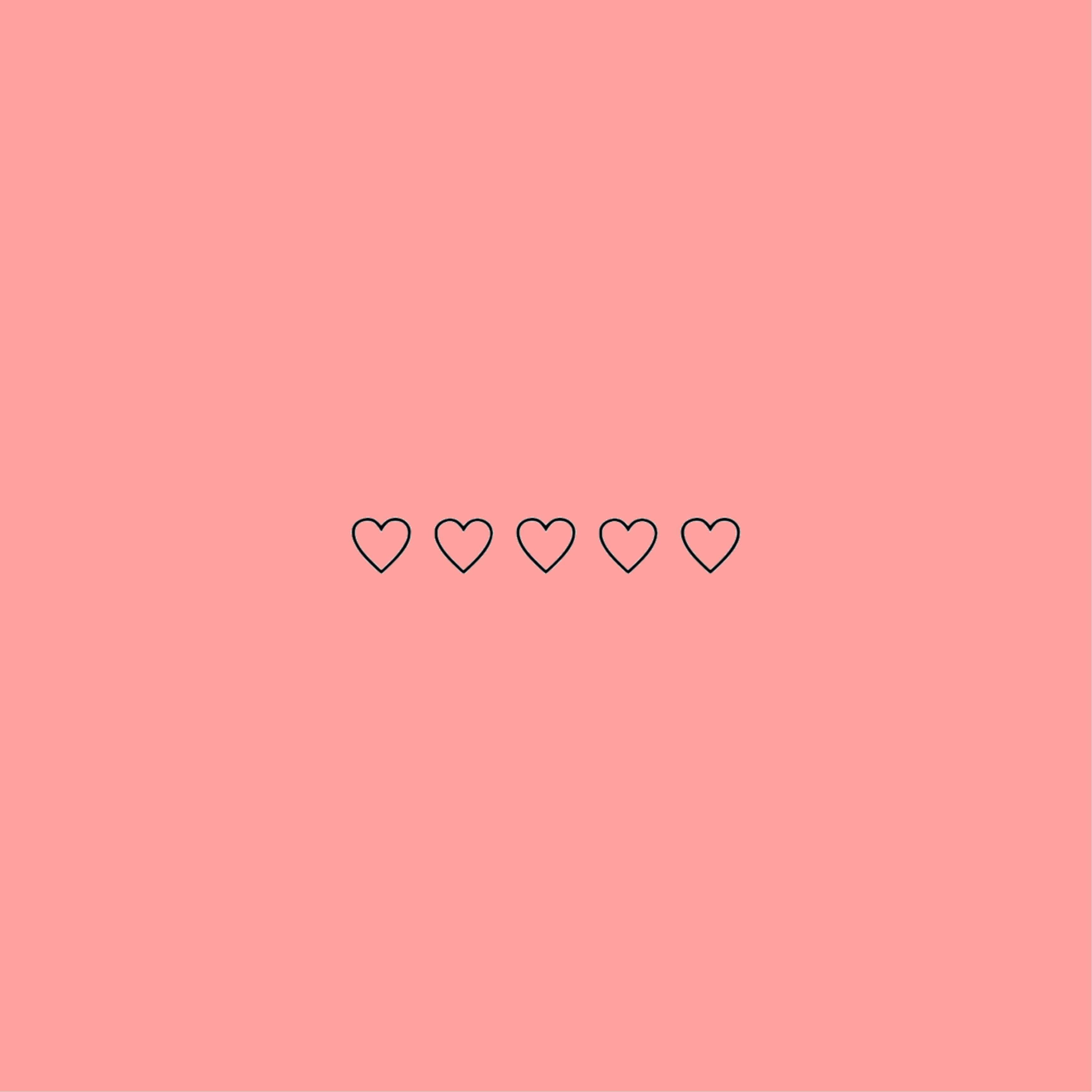 Minimalistisk pastelrosa hjerteæstetik Wallpapers