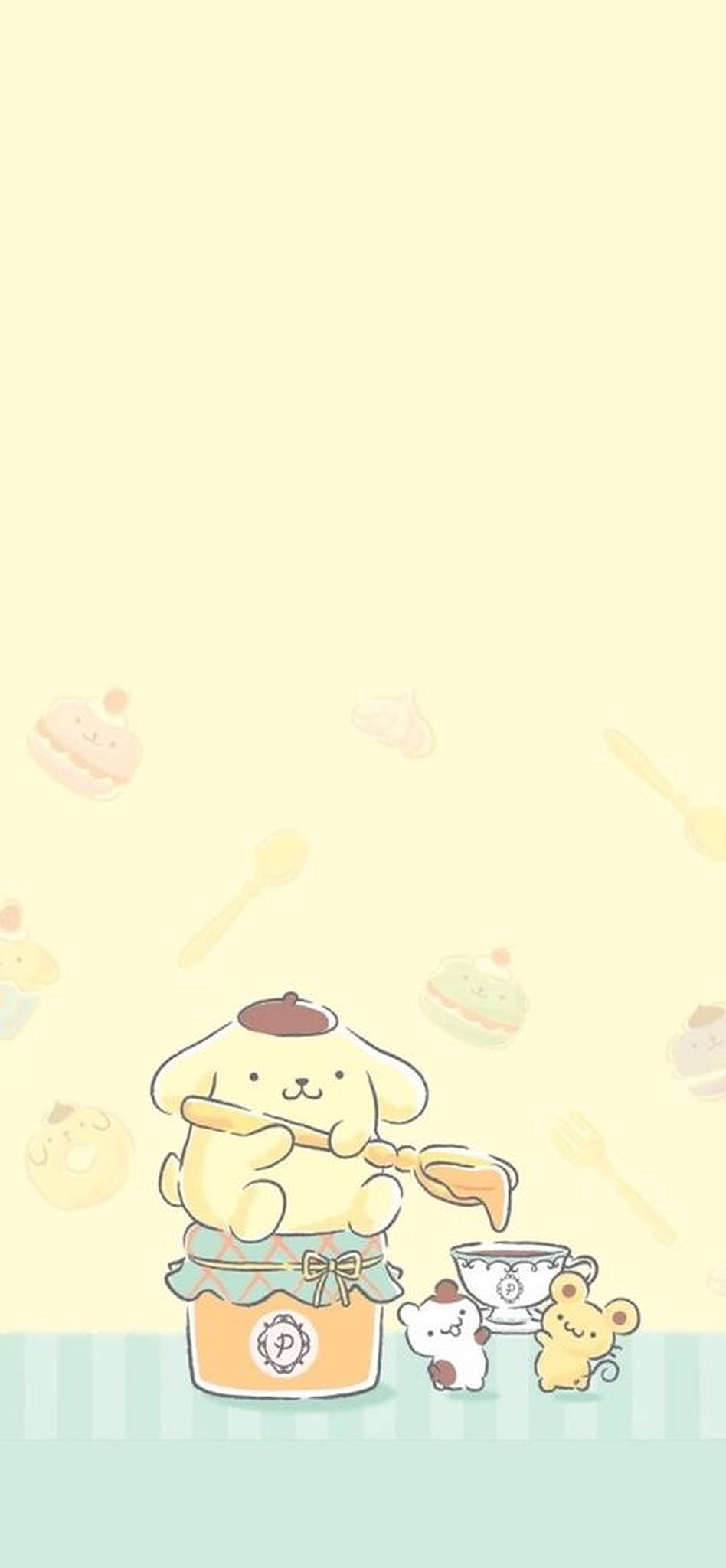 Minimalistisk Pompompurin Kunst Wallpapers