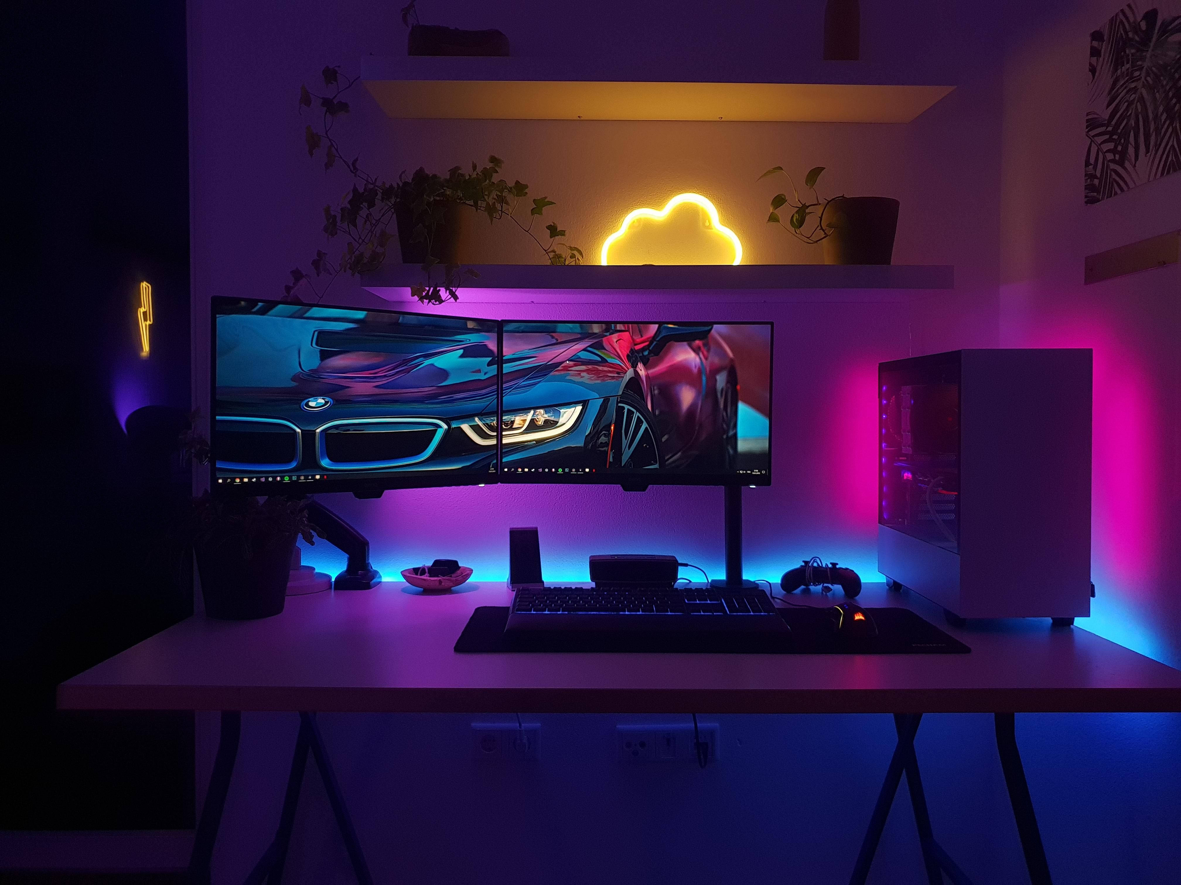 Minimalistisk rumdesign til gaming Wallpapers
