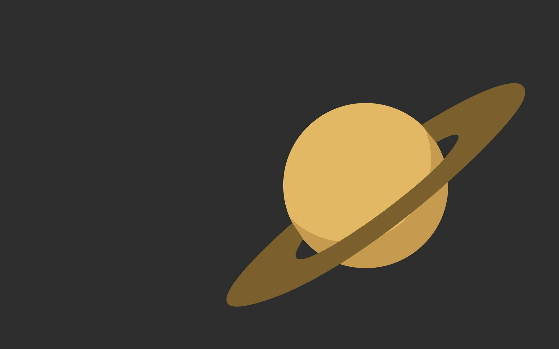 Minimalistisk Saturn 4K — Minimalistisk Wallpapers