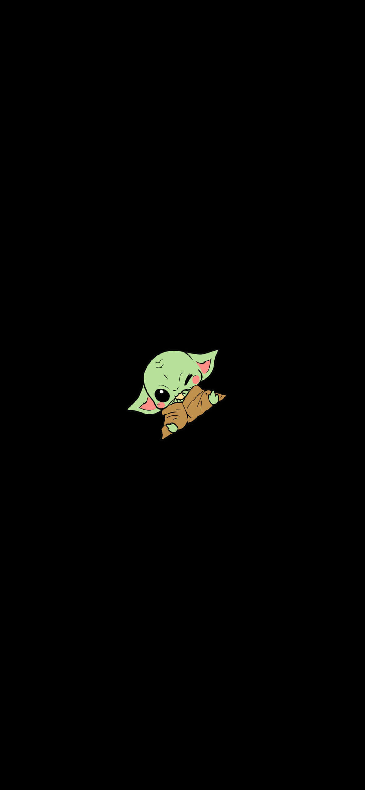 Minimalistisk sødt Baby Yoda-billede Wallpapers