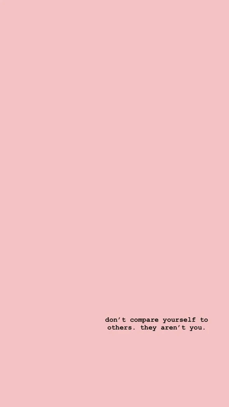 Minimalistisk sødt citat lyserød baggrund Wallpapers