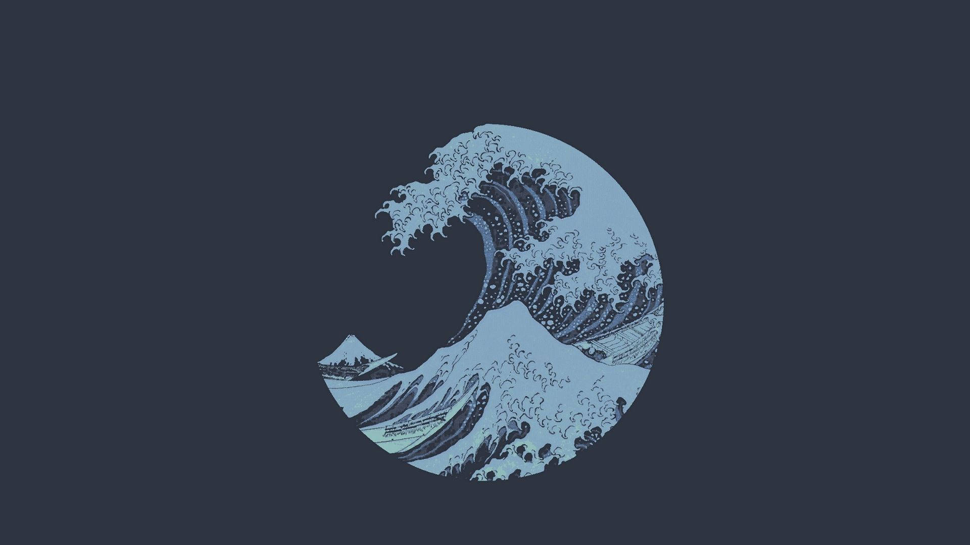 Minimalistisk Store Bølge Wallpapers