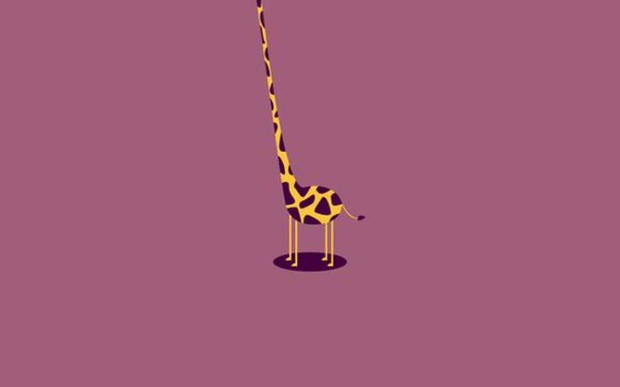 Minimalistisk æstetisk giraf Wallpapers