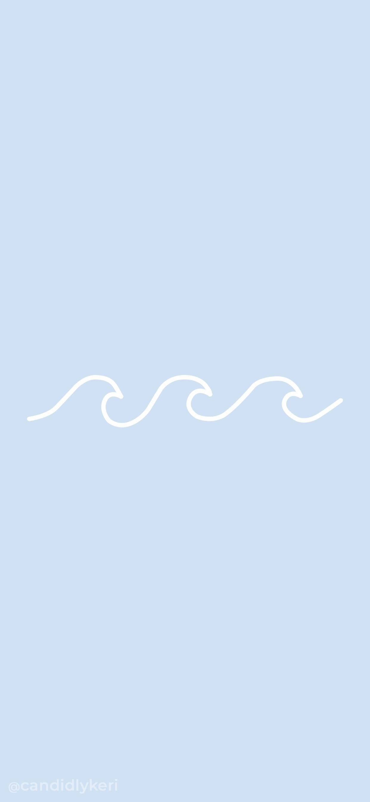 Minimalistisk æstetisk hvid bølgekunst Wallpapers