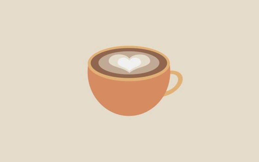 Minimalistisk æstetisk kop cappuccino Wallpapers