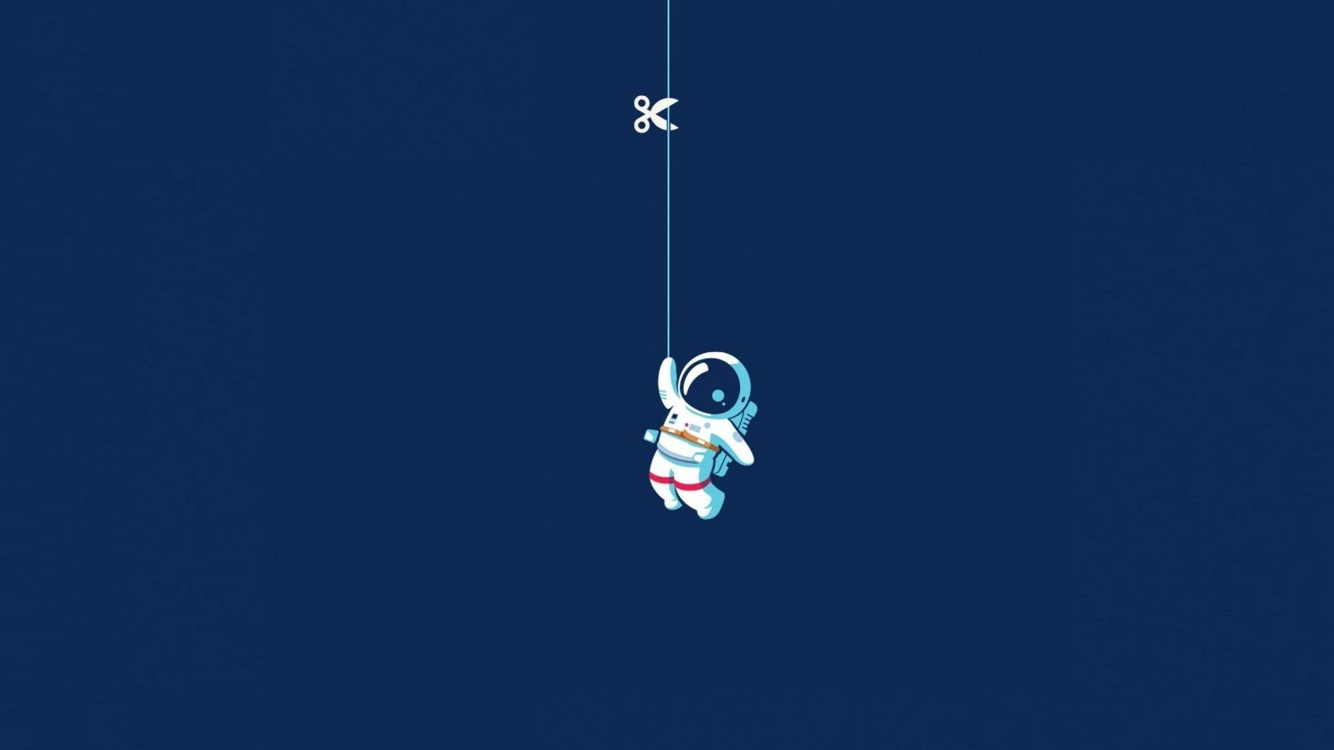 Minimalistisk svævende astronaut Wallpapers