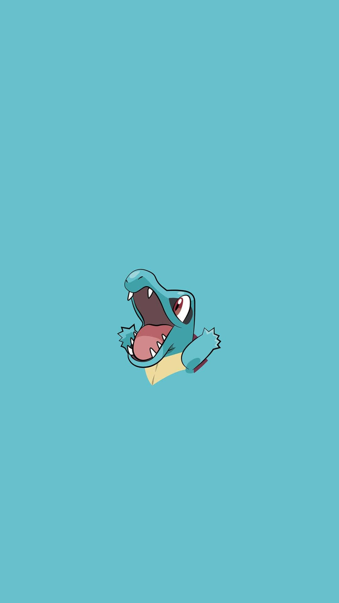 Minimalistisk Totodile Pokemon æstetik Wallpapers