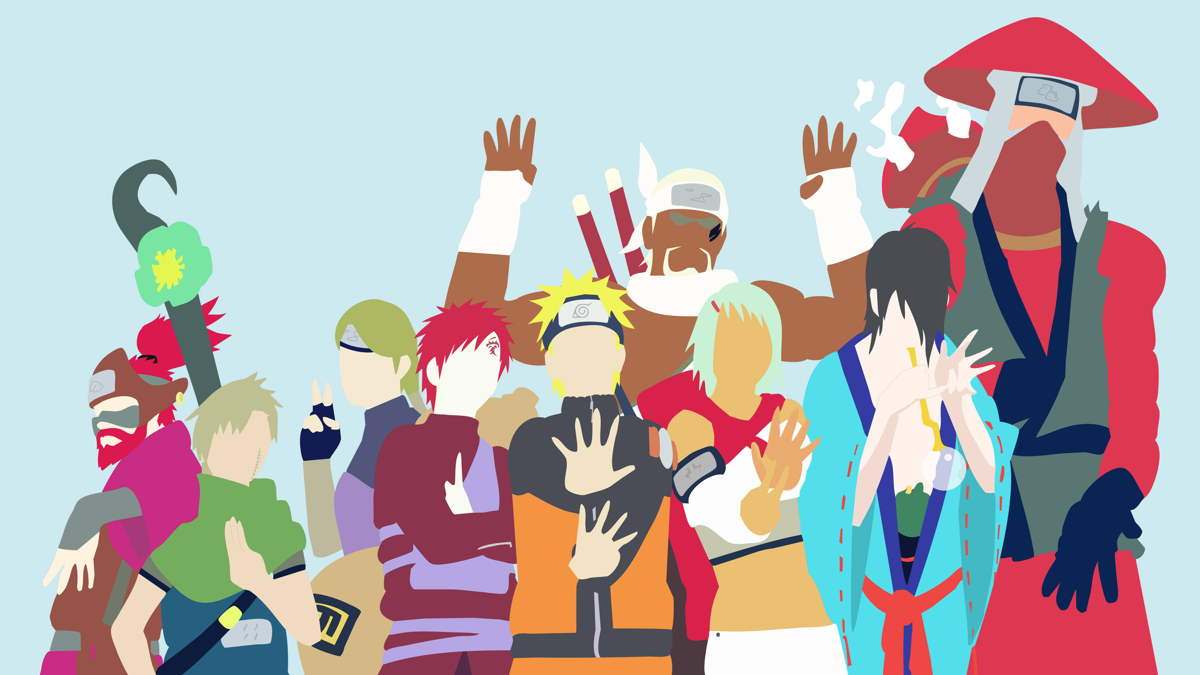 Minimalistiske Jinchurikier Naruto 4K Wallpapers