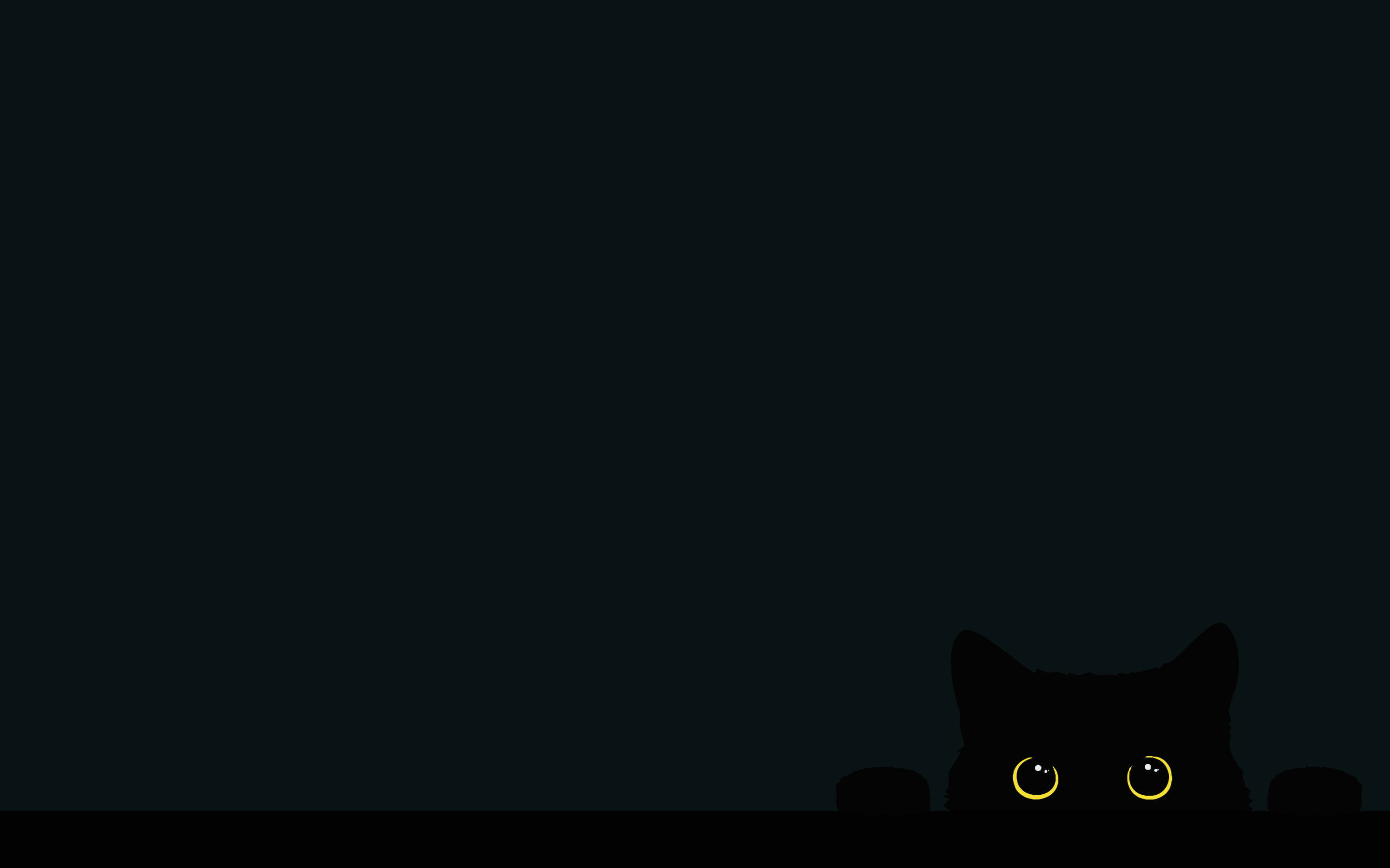 Minimalistiske sorte kattebaggrunde Wallpapers