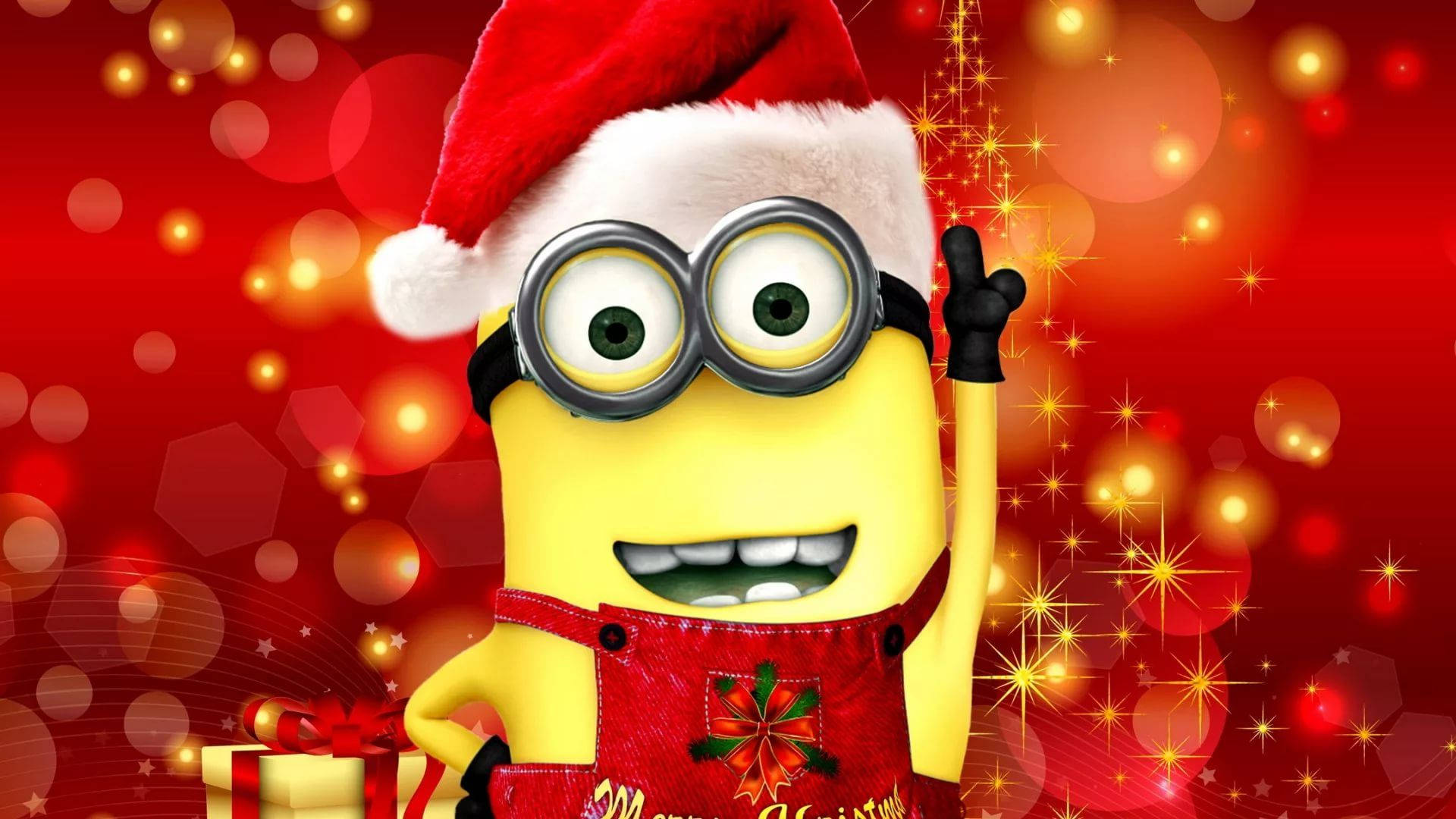 Minion med julemandshue sjov jul Wallpapers