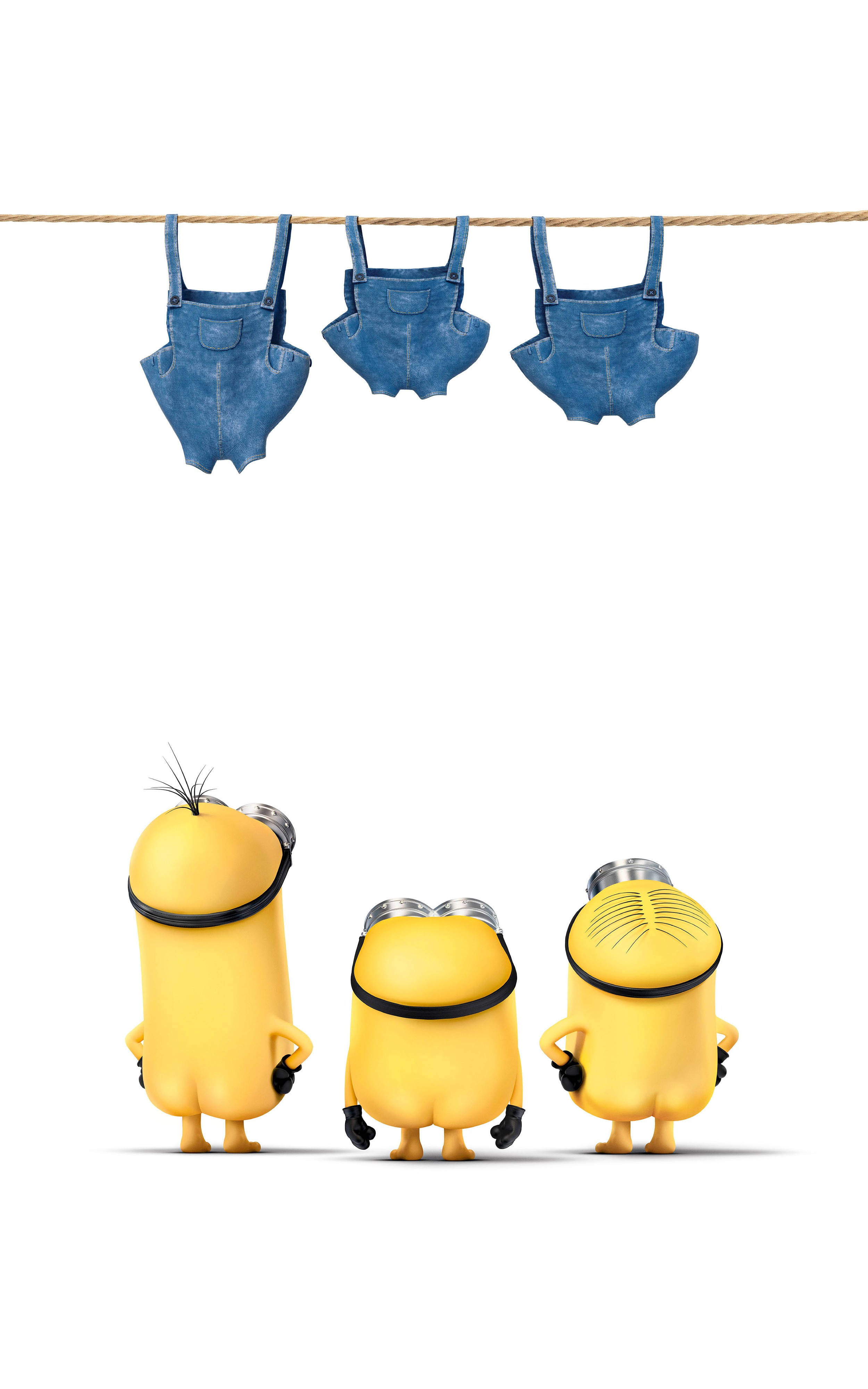 Minions nøgne med vasketøj Wallpapers