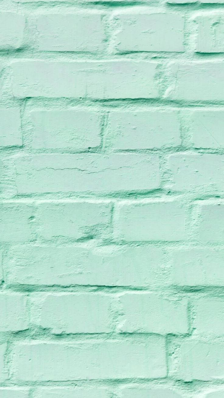 Mint Grøn Murvæg iPhone Wallpapers