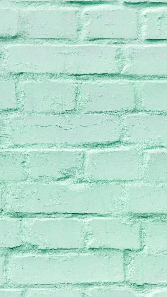 Mintgrøn murstensvæg til iPhone Wallpapers