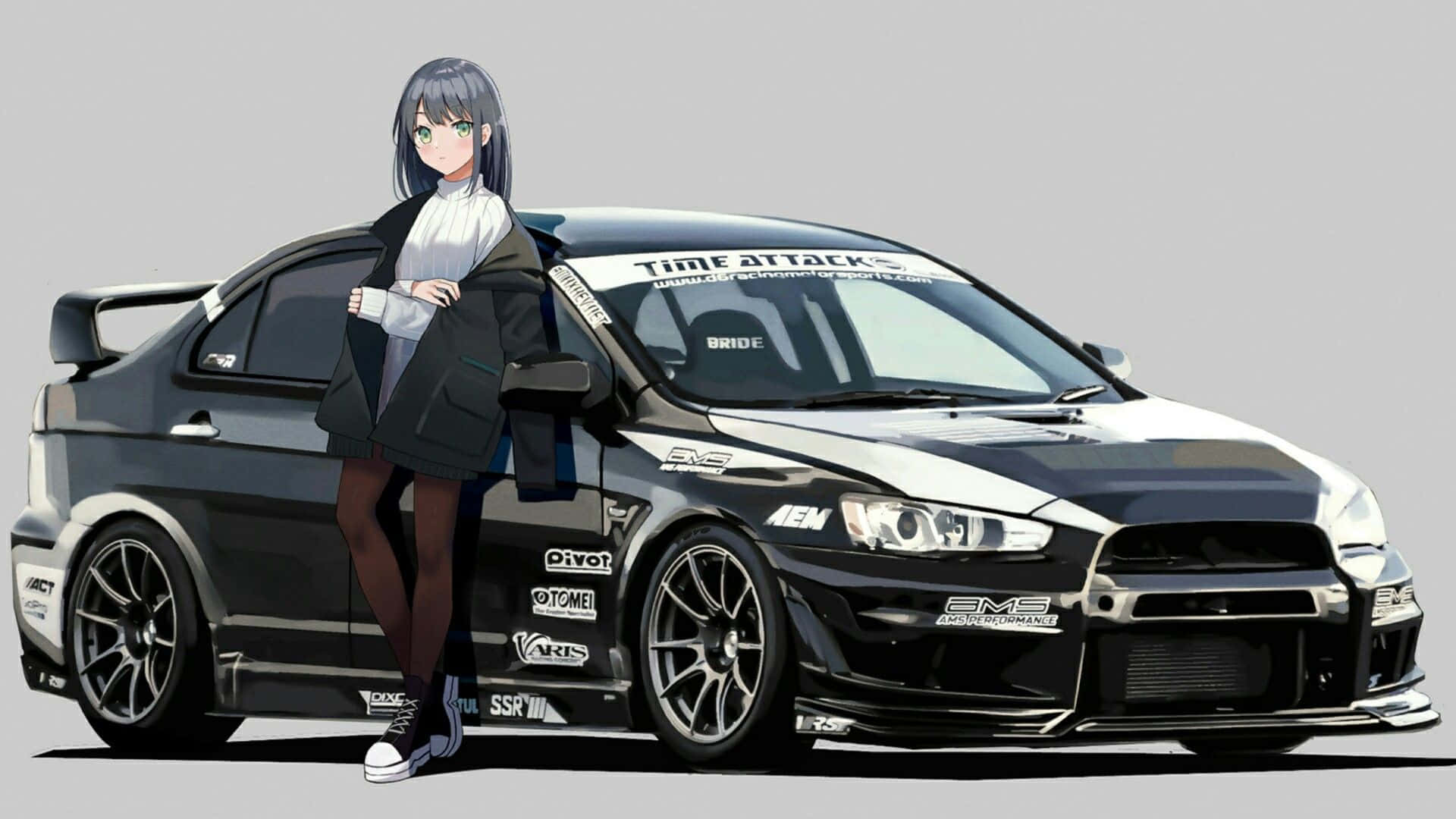 Mitsubishi Lancer Evolution JDM Anime Pige Wallpapers