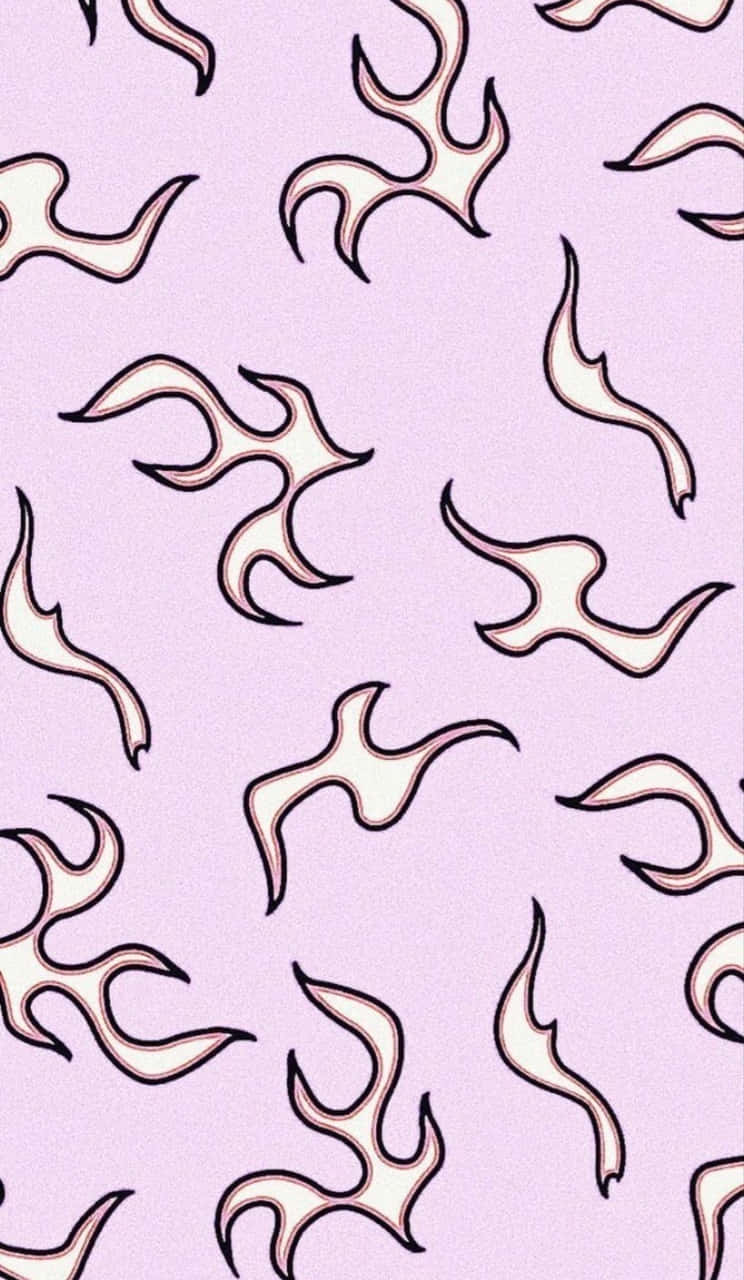 Mønstre af lyserøde flammer Wallpapers