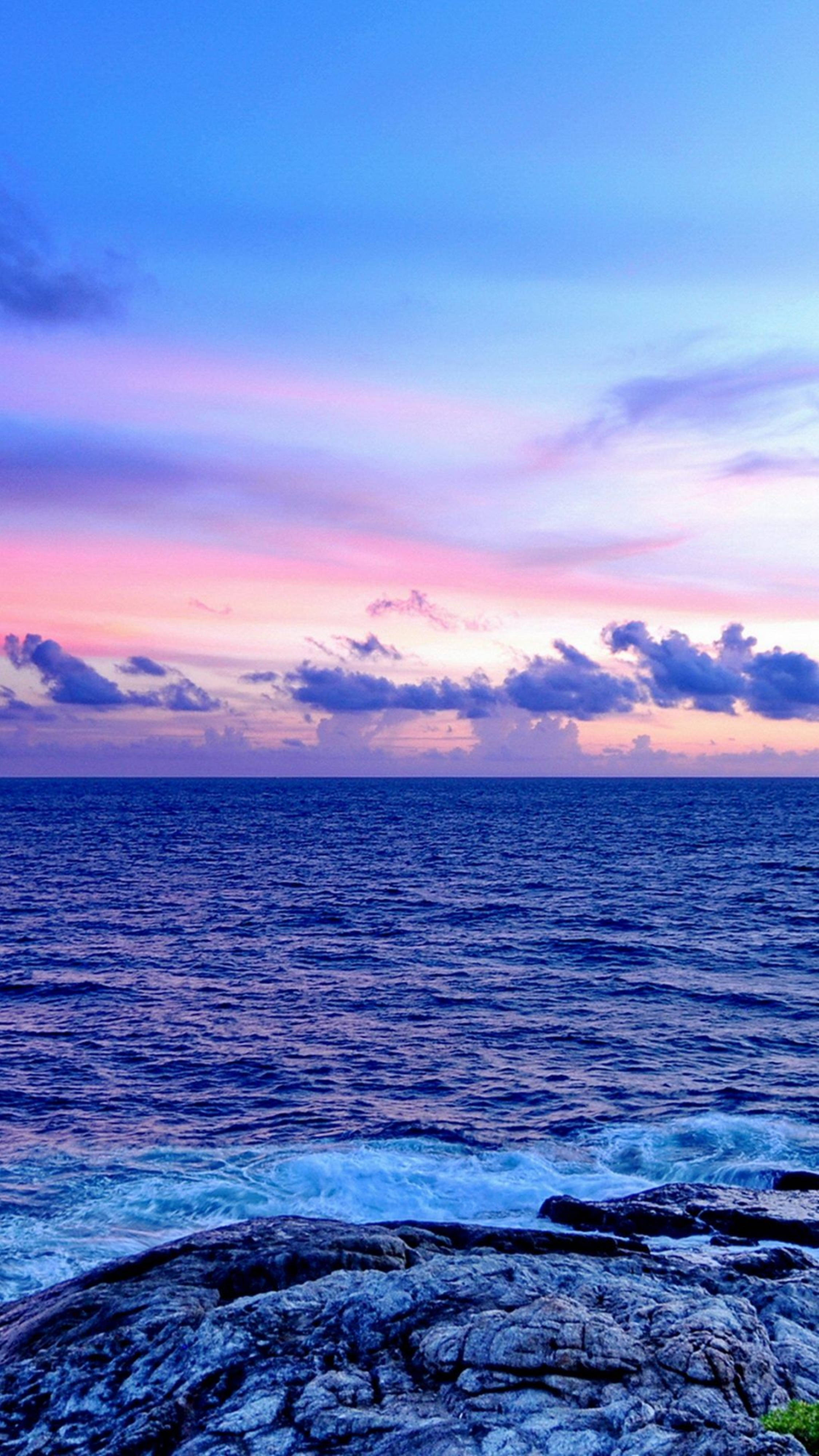 Mobil 4K Pastelblåt Hav Wallpapers