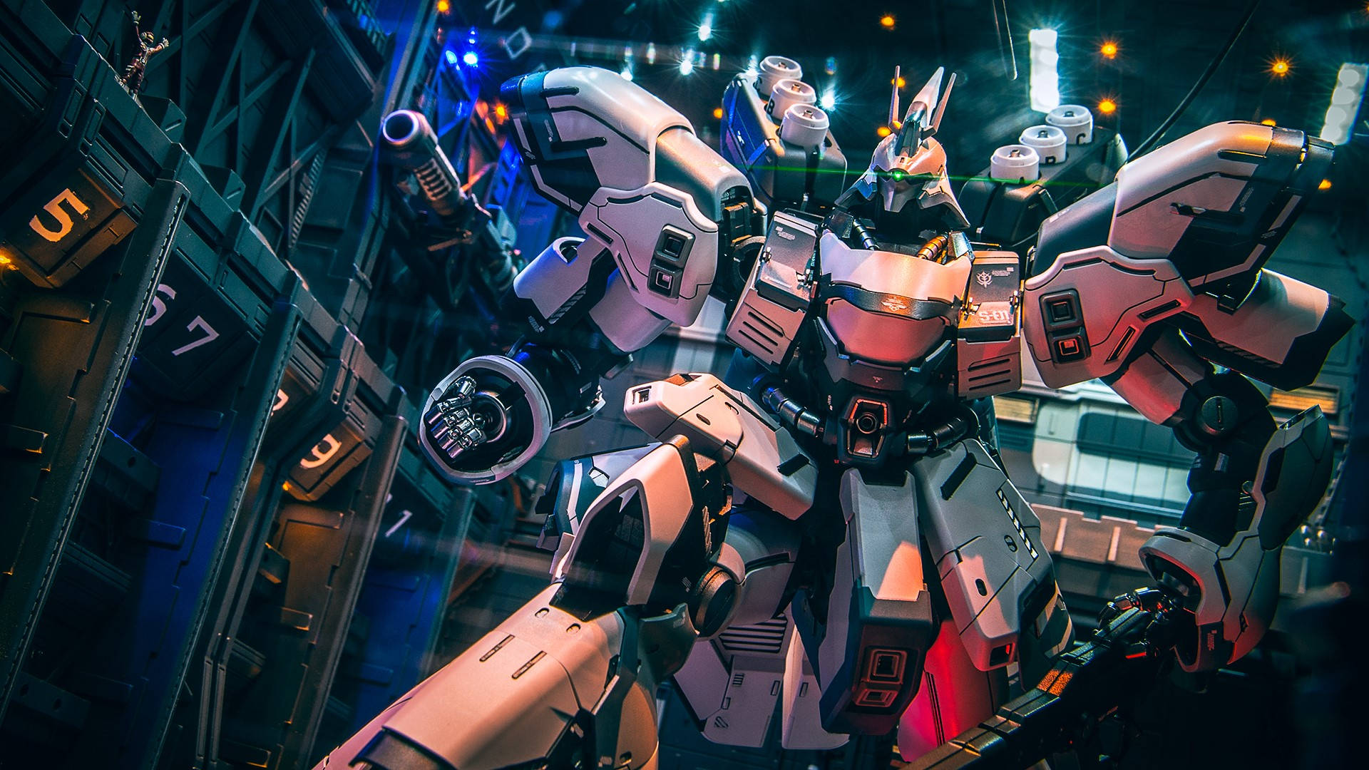 Mobile Suit Gundam med en maskingevær Wallpapers
