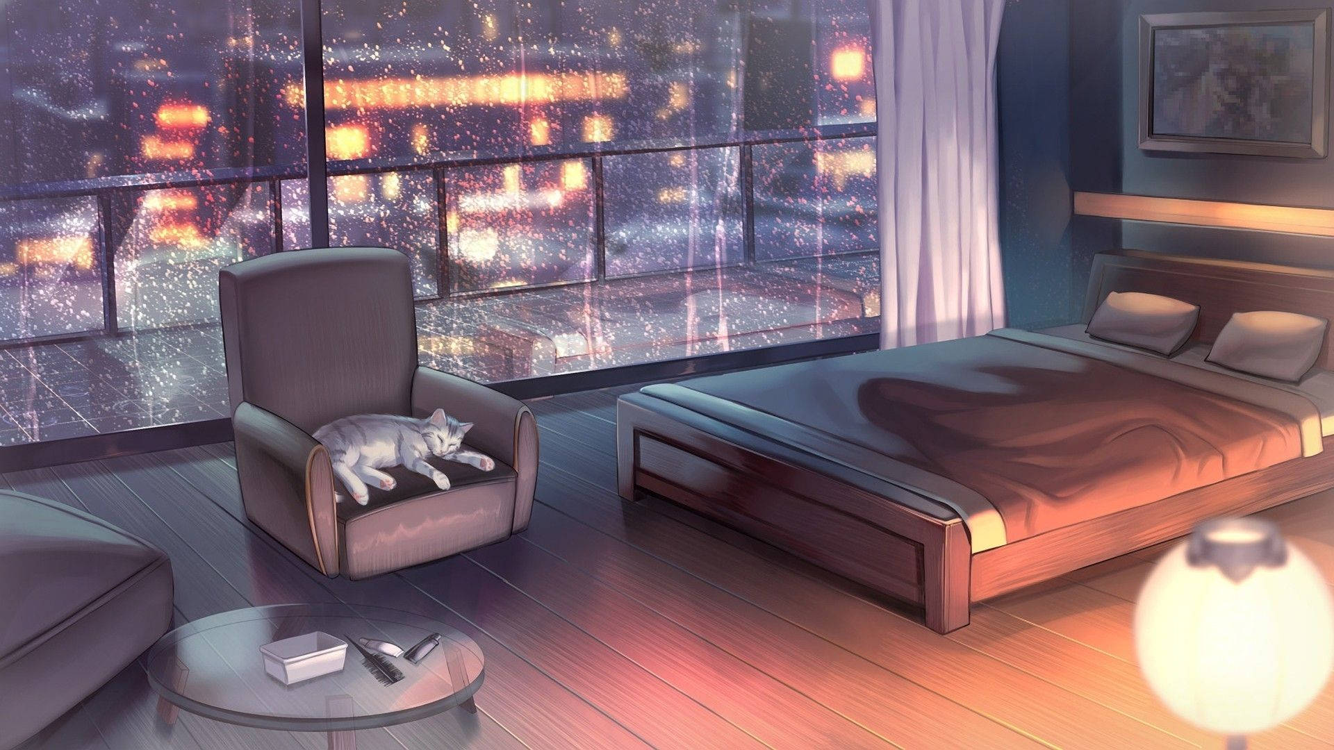 Moderne anime-stue Wallpapers