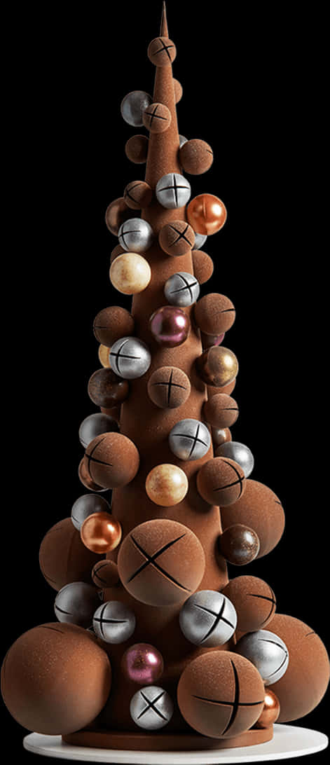 Moderne chokoladejuletræ Wallpapers