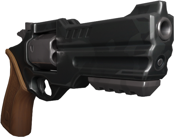 Moderne sort revolver med træskæfte Wallpapers
