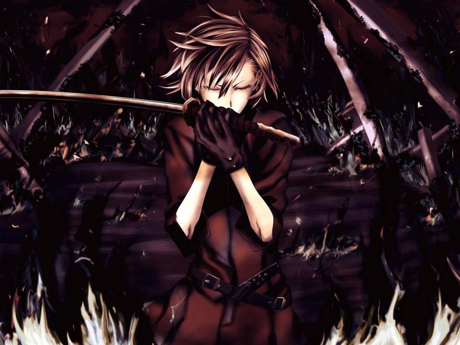 Modig, mørk lejemorder anime dreng Wallpapers