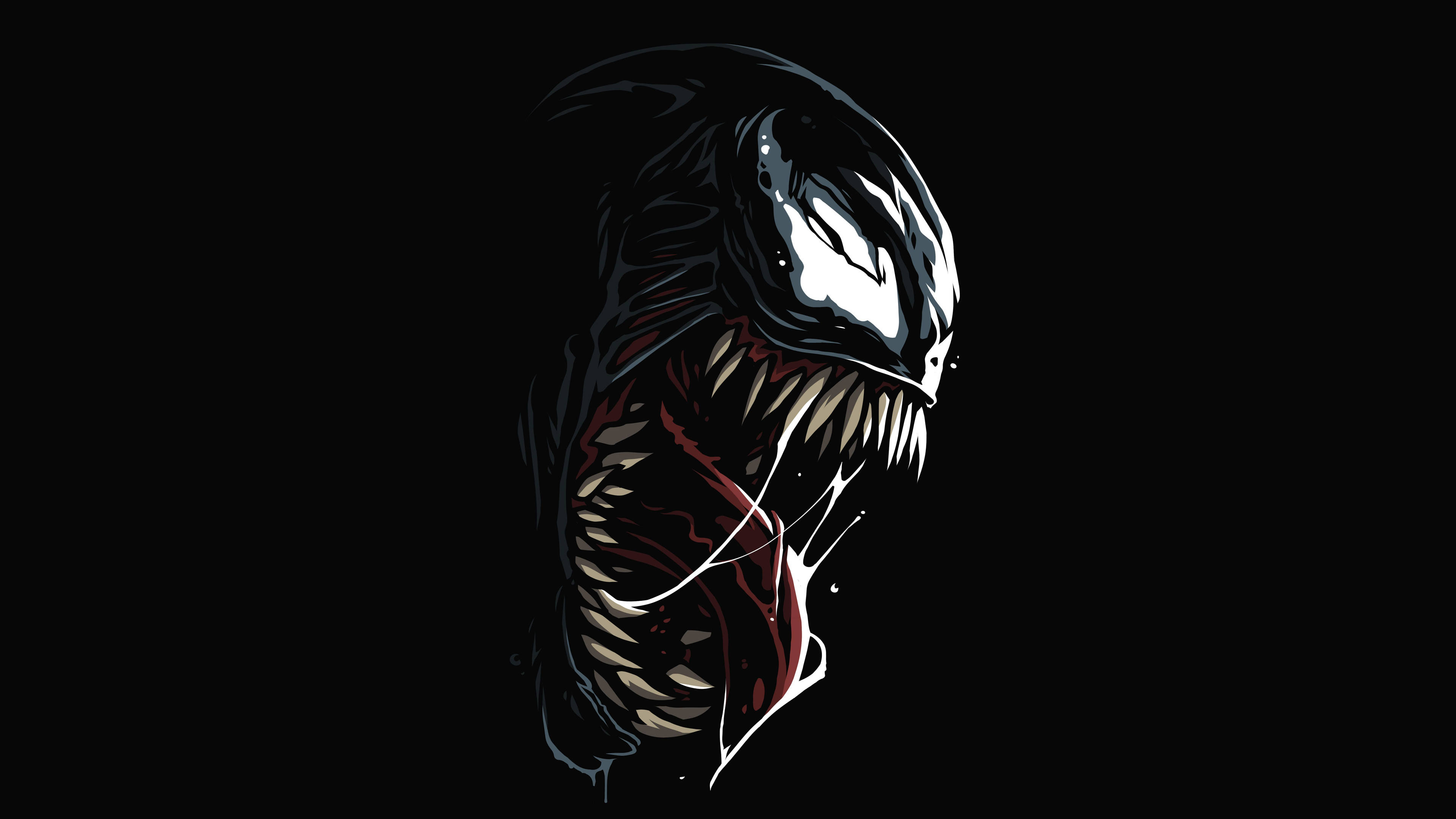 Mørk 4K Ultra HD Venom-grafik Wallpapers