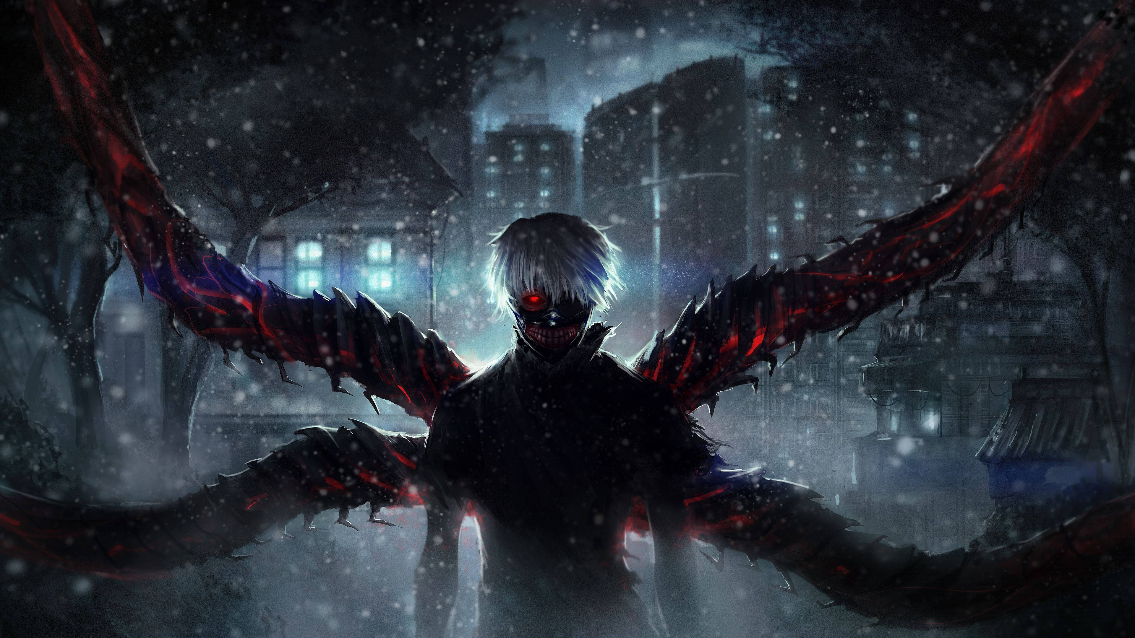 Mørk anime æstetik desktop med Kaneki Wallpapers