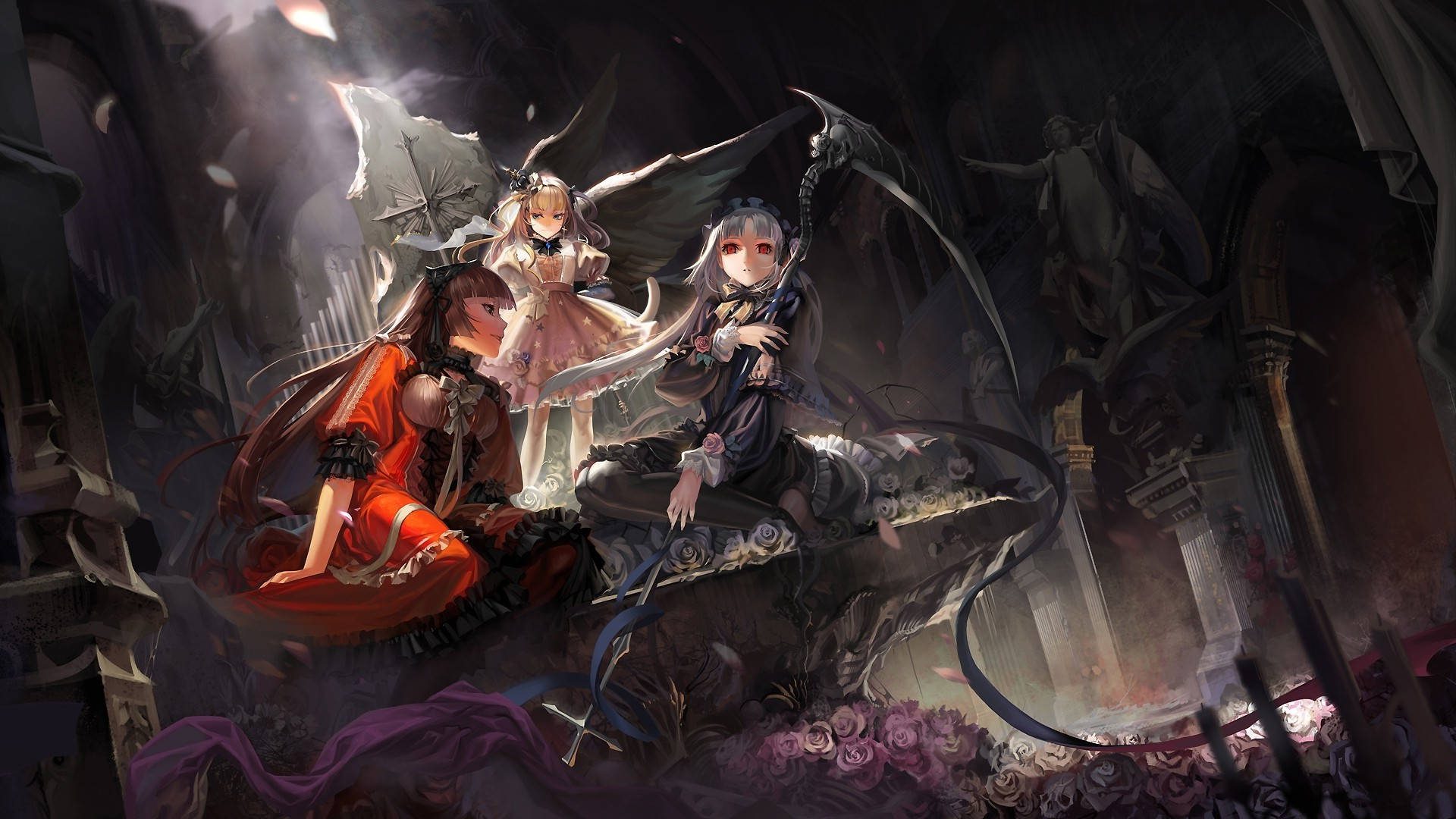Mørk Anime Rozen Maiden Kunst Wallpapers