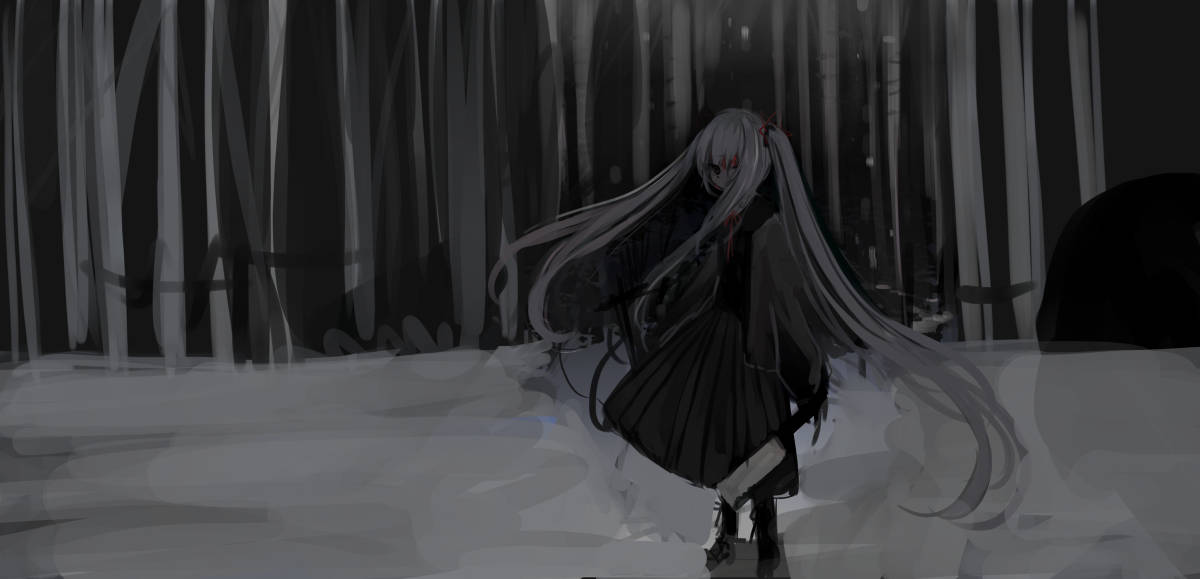 Mørk animeprofilbillede af elfpige Wallpapers