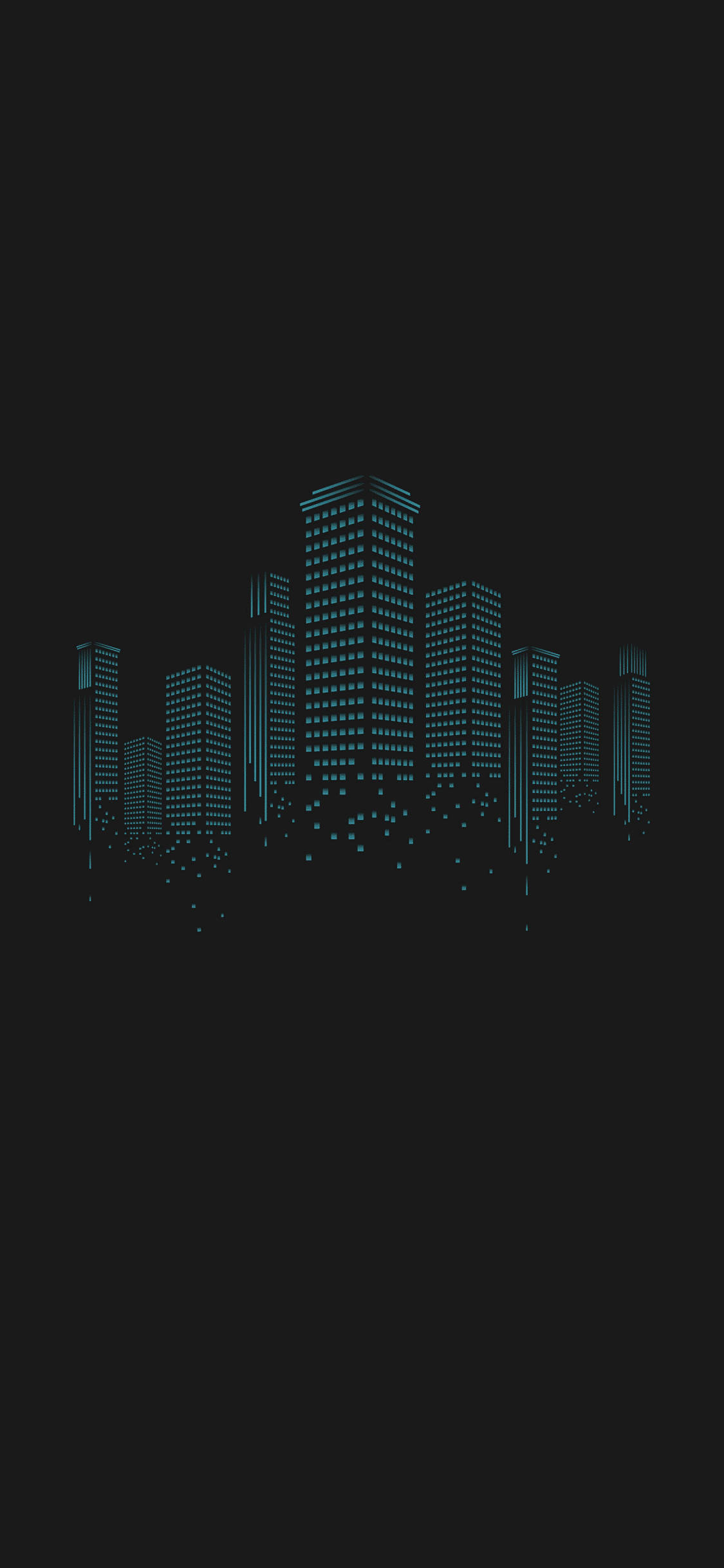 Mørk by i blå Wallpapers