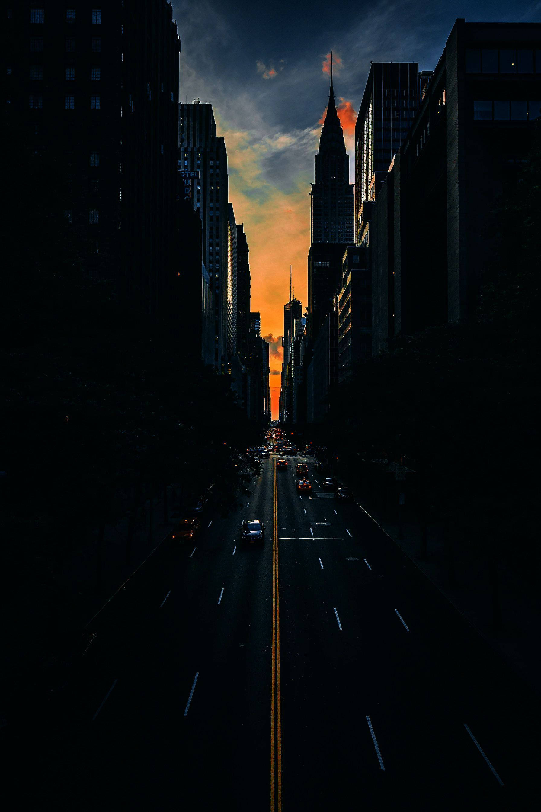 Mørk byvej fotografi Wallpapers