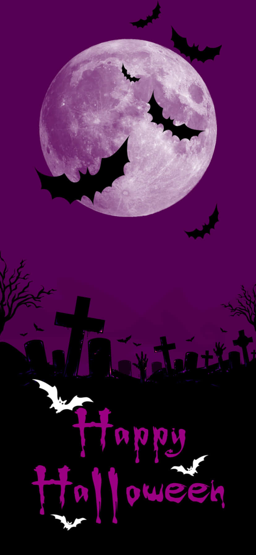 Mørk Lilla iPhone Halloween Baggrund Wallpapers